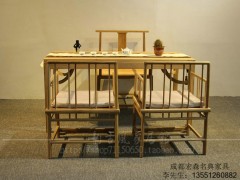 新中式酒桌家具定制 新中式床榻家具定制