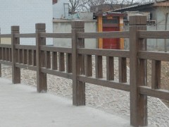 仿木护栏案例遍布全国，水泥护栏销售安装，景观仿木栏杆