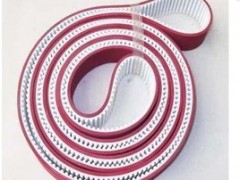玻璃磨边机红胶AT20同步带，高强度耐磨PU无缝钢丝芯同步带