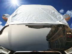 汽车清凉罩汽车遮阳挡前挡风玻璃罩遮阳伞半罩车衣 防晒车罩