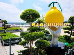 三大名柚之一仿真玻璃钢沙田柚雕塑惊艳亮相广西容县