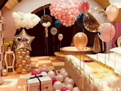 婚礼气球装饰，布置婚房，典礼台，气球门