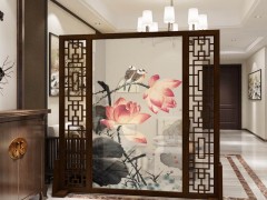 不锈钢屏风隔断花格金属镂空铜铝玫瑰金中式浮雕通花客厅玄关装饰
