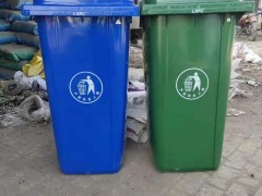 公园广场环卫垃圾桶 240升可移动塑料垃圾桶