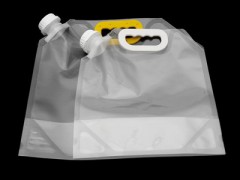 厂家直销散装啤酒袋打包外卖透明户外折叠水袋提手汤汁液体包装袋