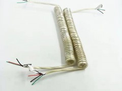 2芯3芯透明弹簧电线/卷线0.5/1.0/1.5平方伸缩电缆
