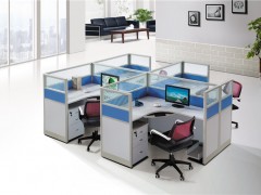 办公家具简约现代办工桌4/6人位屏风卡座工作位职员办公桌椅组