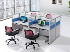 职员办公桌简约现代员工4四人位办公桌椅组合工位6卡位办公室桌