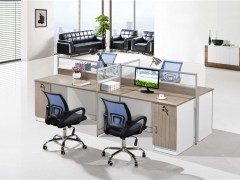 职员办公桌椅组合简约现代4人位长沙办公室家具员工位电脑桌
