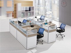 职员办公桌简约现代4人位桌椅组合员工隔断办公室屏风办公家具