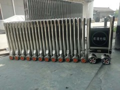 上海不锈钢伸缩门 无机布防火门 电动抗风门制作安装