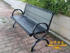 工厂定做 户外铁艺公园椅 金属长条椅YT-S56